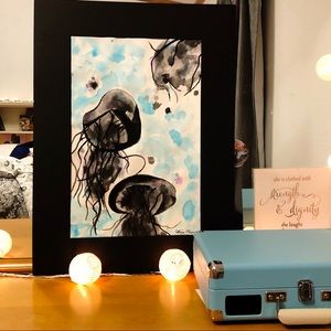 Jelly fish water painting